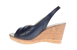 Sandale dama de vara cu platforme de 7 cm, din piele naturala, albastru, BOX, S50NBOX - Img 4