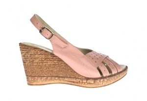 Sandale dama de vara cu platforme de 7 cm, din piele naturala, Bej, BOX, S50BEJBOX - Img 2