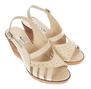 Sandale dama de vara cu platforme de 7 cm, din piele naturala, bej, S64BEJBOX - Img 7