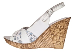Sandale dama din piele naturala cu platforme de 10cm Alb Floral BVS47XA - Img 8