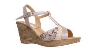 Sandale dama din piele naturala cu platforme de 7cm Nude S61XNUD - Img 5