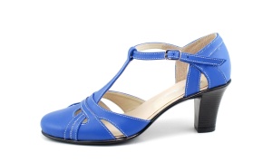 Sandale dama din piele naturala cu toc de 7cm - S48BLEU - Img 7