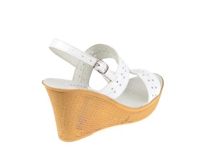 Sandale dama din piele naturala lac, platforme de 8 cm S46LACALB - Img 5