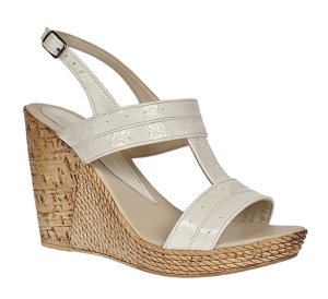 Sandale dama din piele naturala lacuita, platforme de 10 cm S300CREM - Img 3