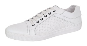 Sneakers barbati casual din piele naturala - Model Alb 1021 - Img 6