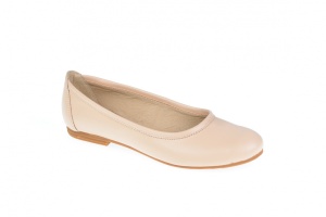 Balerini dama, casual, din piele naturala bej - FLO3BEJ - Img 2