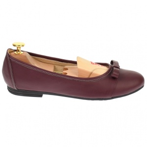 Balerini dama, grena, casual, din piele naturala - Made in Romania FLOGRENA - Img 3