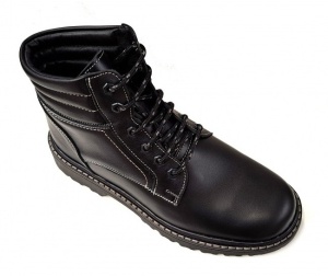 Bocanci barbati din piele naturala, imblaniti, model negru, Army Legion - GKR75NBOX - Img 2
