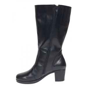 Cizme dama din piele naturala de culoare neagra Imblanite MVS31CZM - Img 3