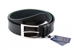 Curea barbateasca eleganta din piele naturala - Negru CCN350 (latime 3,5 cm)