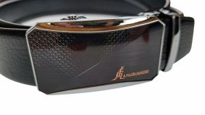 Curea barbati, casual, eleganta, din piele naturala, Negru 3.5cm - CK24N - Img 4