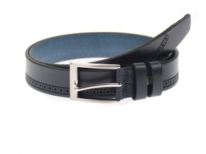 Curea barbati eleganta, din piele ecologica bluemarin 3.5 cm - DR1545BLMOD