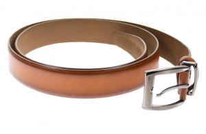 Curea barbati eleganta, din piele ecologica, maro coniac 3.5 cm - DR001CON - Img 4