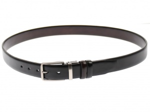 Curea barbati eleganta, din piele naturala maro 3.5 cm - DR1210NM - Img 2