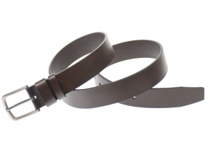Curea barbati eleganta, din piele naturala, maro 3.5 cm - DR1218M - Img 4