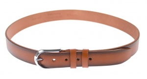 Curea barbati eleganta, din piele naturala, maro coniac 3.5 cm - DR1526CON - Img 4