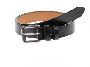 Curea barbati eleganta, din piele naturala, neagra 3.5 cm - DR1216N