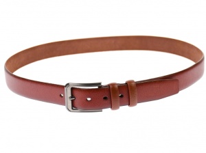 Curea barbati eleganta, din piele naturala rosie 3.5 cm - DR1320R - Img 3