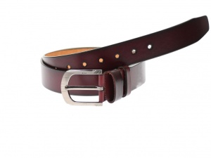 Curea barbati eleganta, din piele naturala, visinie 3.5 cm - DR1247VIS