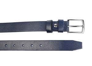 Curea barbati eleganta, mata, bleumarin, din piele naturala 3cm CLK432BLM - Img 3
