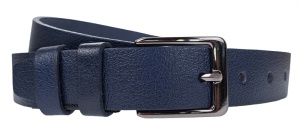 Curea barbati, eleganta, pentru costum, din piele naturala, Bleumarin, 3cm - CK76BLM