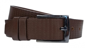 Curea barbati, eleganta, pentru costum, din piele naturala, maro, 3.5cm - CK46M