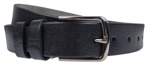 Curea batal barbati, eleganta pentru costum, din piele naturala, Negru, Latime 3.7cm, lungime pana la 170cm - CK87N
