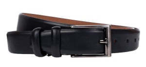 Curea batal barbati, eleganta pentru costum, din piele naturala, Negru, Latime 3.5cm, lungime pana la 170cm - CK84N - Img 2