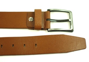 Curea casual - eleganta barbati din piele naturala - Maro DR1-400CK - Img 2