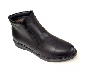 Ghete barbati casual din piele naturala cu fermoar imblanite - 247N - Img 2