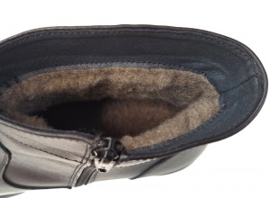 Ghete barbati casual, din piele naturala, cu fermoar, imblanite, Y055N - Img 6