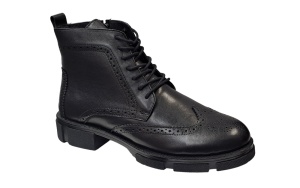 Ghete barbati, casual, din piele naturala, fermoar, imblanite, VIK215N Marimea 43 - Img 5