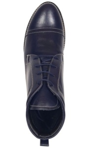 Ghete barbati casual din piele naturala imblanite Bleumarin BOND1BL - Img 9