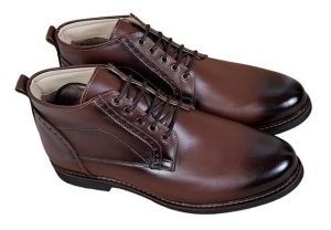 Ghete barbati casual din piele naturala maro imblanite Karo GKR56M - Img 9