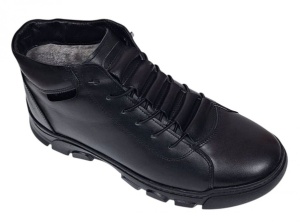 Ghete barbati casual din piele naturala pe calapod lat SPORT23N - Img 4