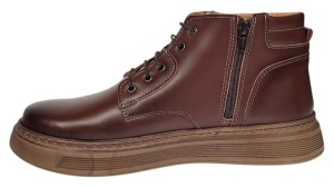 Ghete barbati casual imblanite din piele naturala Maro Gold GS123M - Img 3
