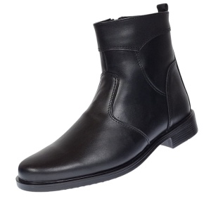 Ghete barbati din piele naturala cu fermoar imblanite GKR714N - Img 5