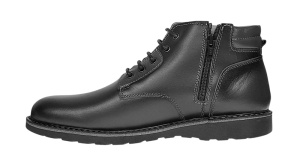 Ghete barbati din piele naturala cu siret si fermoar (imblanite) Corsa Negru GKR3XN - Img 5
