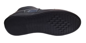 Ghete barbati din piele naturala imblanite Negru GKR40N - Img 2