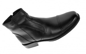 Ghete barbati elegante din piele naturala cu fermoar imblanite GMODN - Img 6