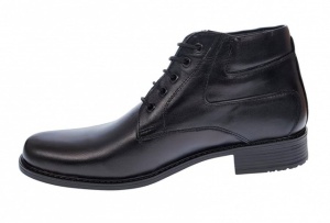 Ghete barbati imblanite din piele naturala elegante de culoare neagra GB33N - Img 4