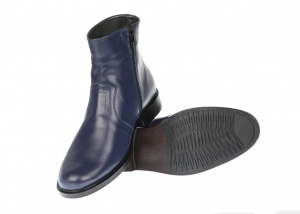 Ghete barbati office, elegante din piele naturala, cu fermoar, Bleumarin - GB99BLM - Img 2