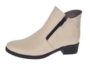 Ghete dama casual din piele naturala Bej Box NA316BB - Img 5