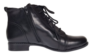Ghete dama casual din piele naturala, cu siret si fermoar G21NBOX - Img 4