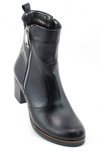 Ghete dama casual imblanite din piele naturala de culoare neagra GD206CRN - Img 7
