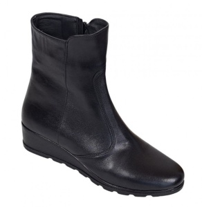 Ghete dama din piele naturala imblanite - Model Orto Negru 156 - Img 2