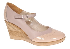 Marimea 36, 37 Pantofi dama din piele naturala bej cu varf lacuit LP104BEJBEJ