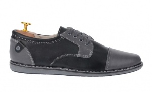 Marimea 39 Pantofi sport barbati din piele naturala GRI - L338NGRI - Img 4
