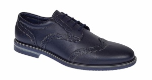 Marimea 41 Pantofi barbati casual din piele naturala bleumarin 411BLMBOX - Img 1