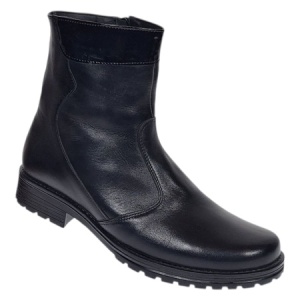 Oferta 38 Ghete dama din piele naturala cu fermoar negre imblanite LMVS21NL